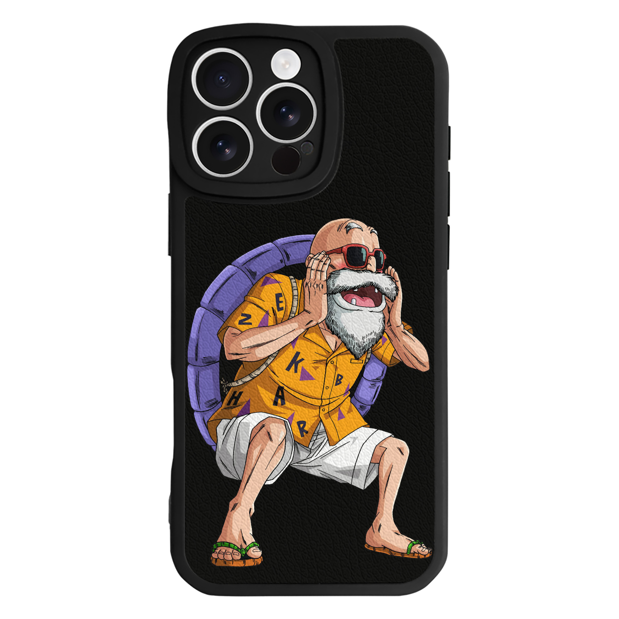 （画像用） ドラゴンボール 亀仙人（かめせんにん） DRAGON BALL Master Roshi Kame Sennin 【iPhone 16シリーズ対応】シリコンスマホケース（レザー調） 材質：シリコン